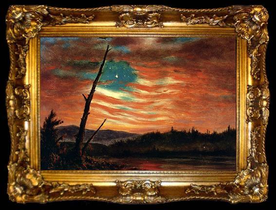 framed  Frederick Edwin Church Our Banner in the Sky, ta009-2
